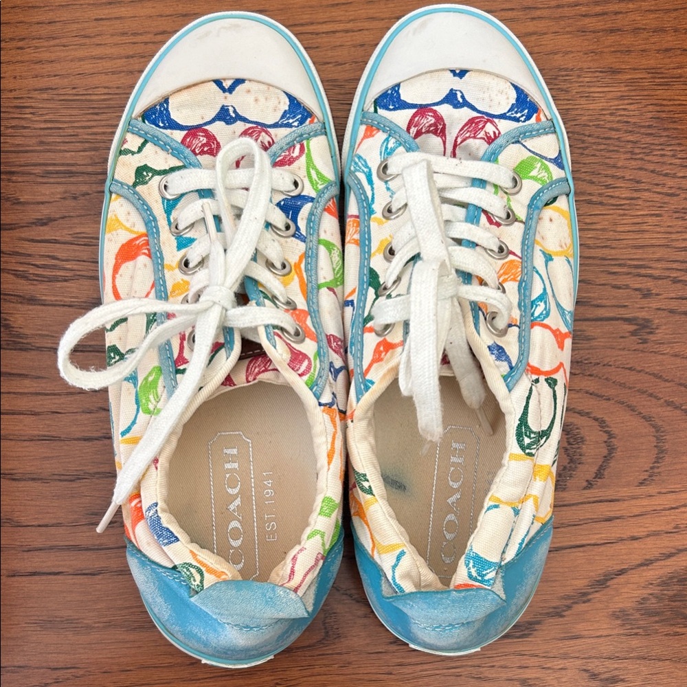 Coach Barrett Women’s Colorful Patterned Sneakers 9M